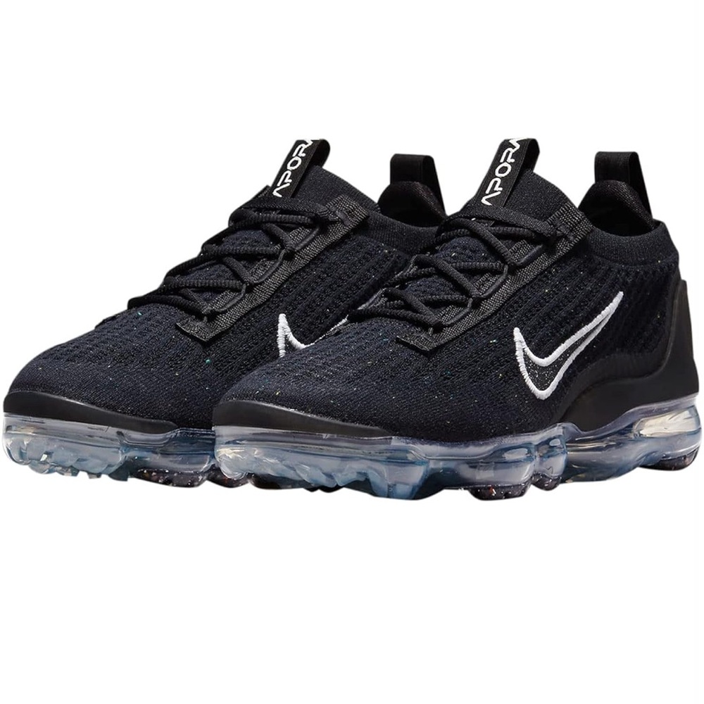 Nike Women's Air Vapormax 2021 FK Black/White-Metallic Silver